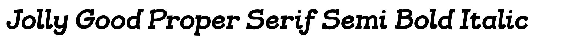 Jolly Good Proper Serif Semi Bold Italic image